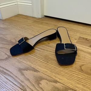 Reformation Adria 35mm Denim Mules. Worn Once. Make me an offer!